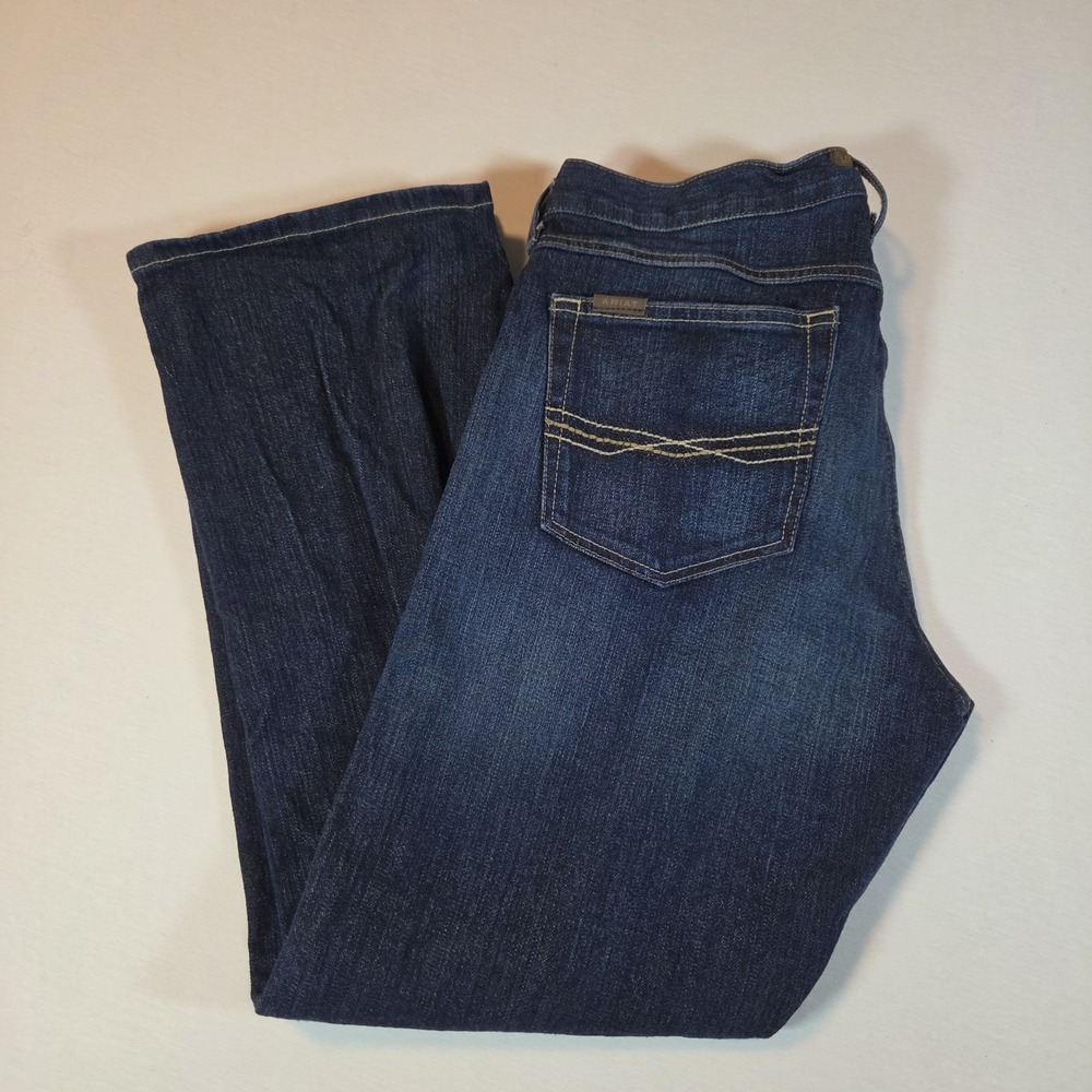 Ariat Jeans Mens 33x30 Blue M5 Legacy Straight Leg Dark Wash Western Cowboy